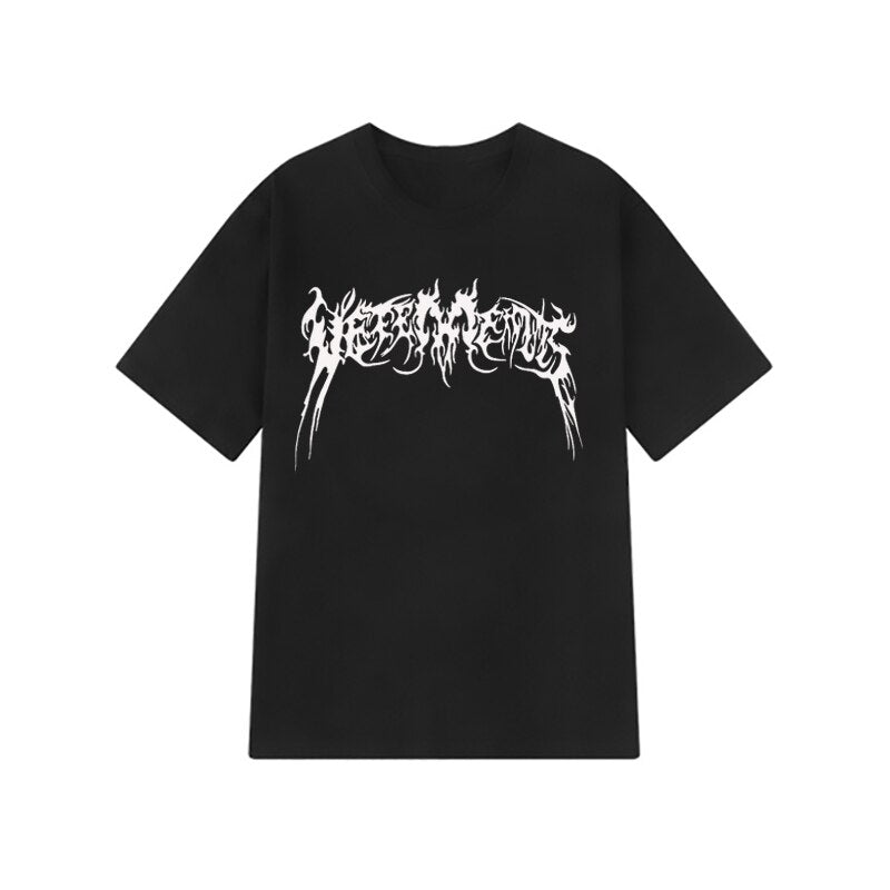 VtmntS Dark Tribal Text T-shirt