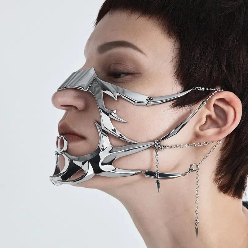 Cyber Punk Metal Face Mask