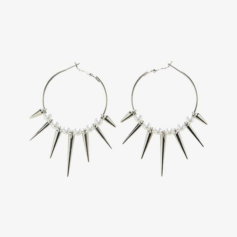 Spikes And Beads Earrings