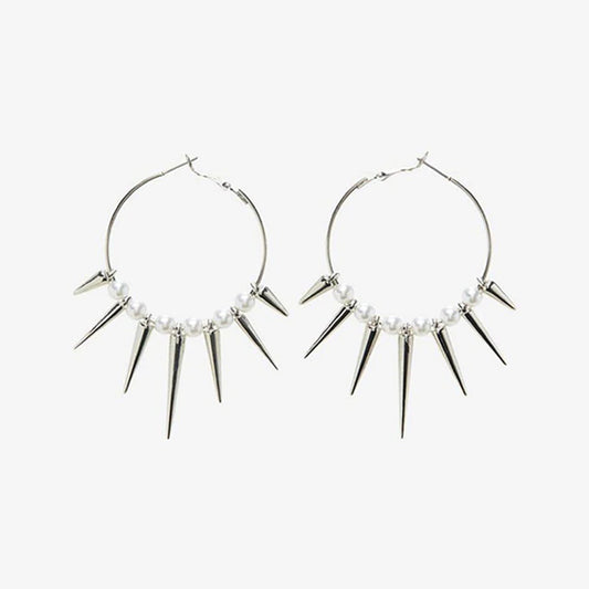 Spikes And Beads Earrings