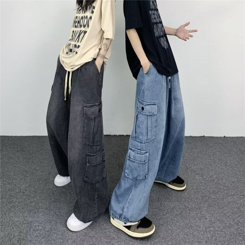 Cargo Baggy Wide-Leg Jeans