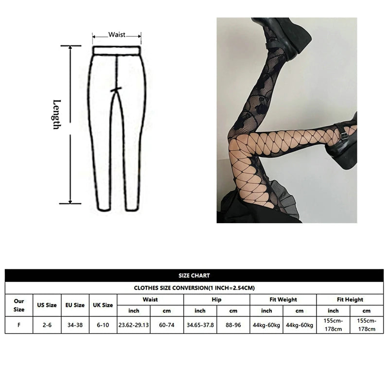 Roses Fishnet TIghts Stockings