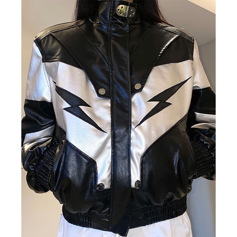 Ride The Lightning Faux Leather Motorcycle Jacket