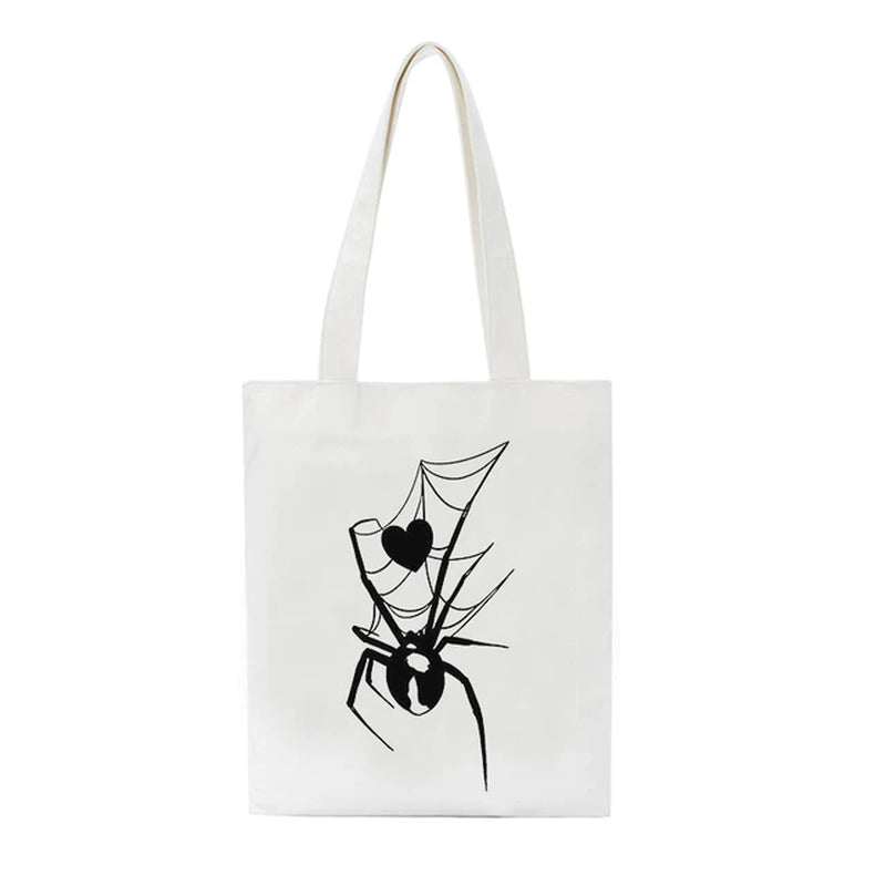 Spider Barbed Wire Canvas Shoulder Bag