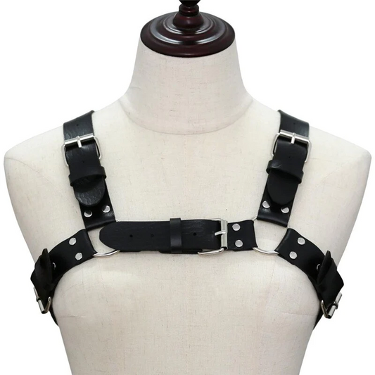 Shoulders And Chest Leather Harness