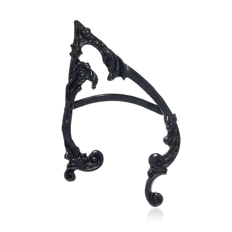 Punk Fairy Ear Cuff Earring Dark Elf Ear Clip No Piercing Earrings for Women Silver Color Goth Halloween Earcuff Jewelry Party