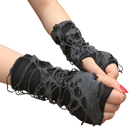 Ripped Fingerless Gloves