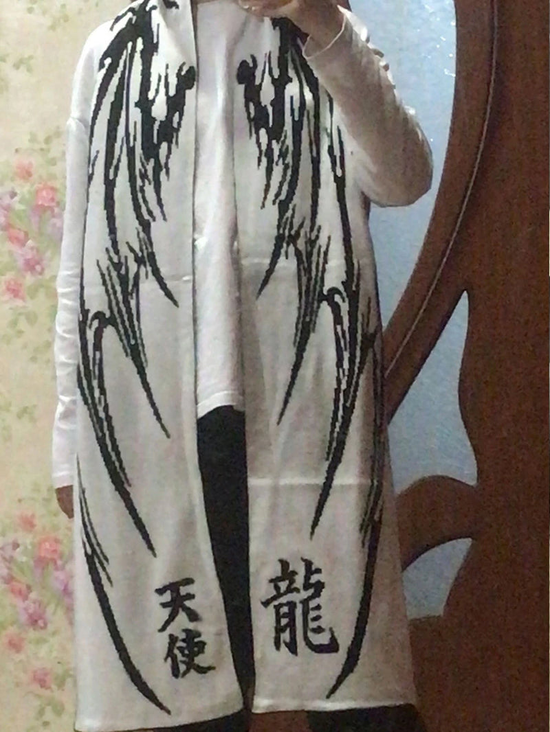 Neo Tribal Skeleton Wings Scarf