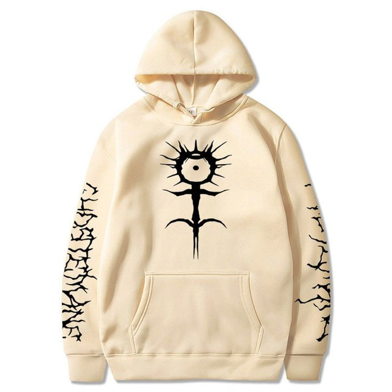 Ghostemane Tribal Text Sleeves Hoodie