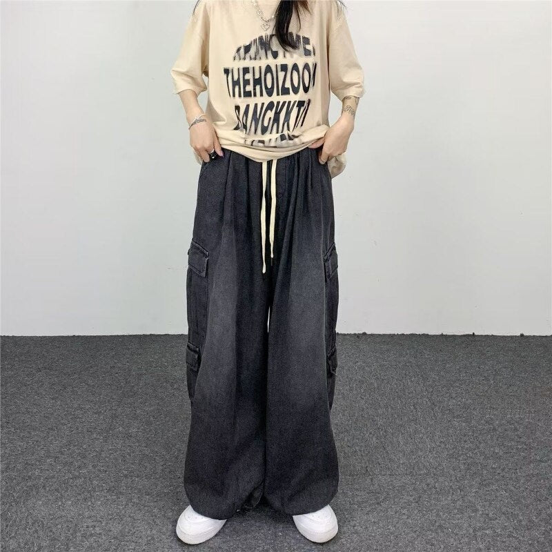 Cargo Baggy Wide-Leg Jeans