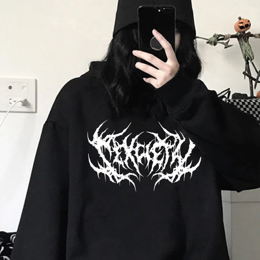 Women'S Sweatshirt Hoodies Oversized Kawaii Harajuku Tee Undefined Gothic Kpop Aesthetic Pullover Aesthetic Korean Style Clothes