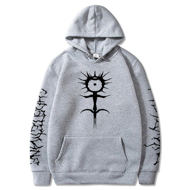 Ghostemane Tribal Text Sleeves Hoodie