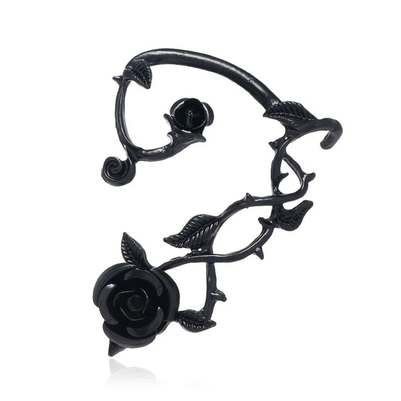 Punk Fairy Ear Cuff Earring Dark Elf Ear Clip No Piercing Earrings for Women Silver Color Goth Halloween Earcuff Jewelry Party