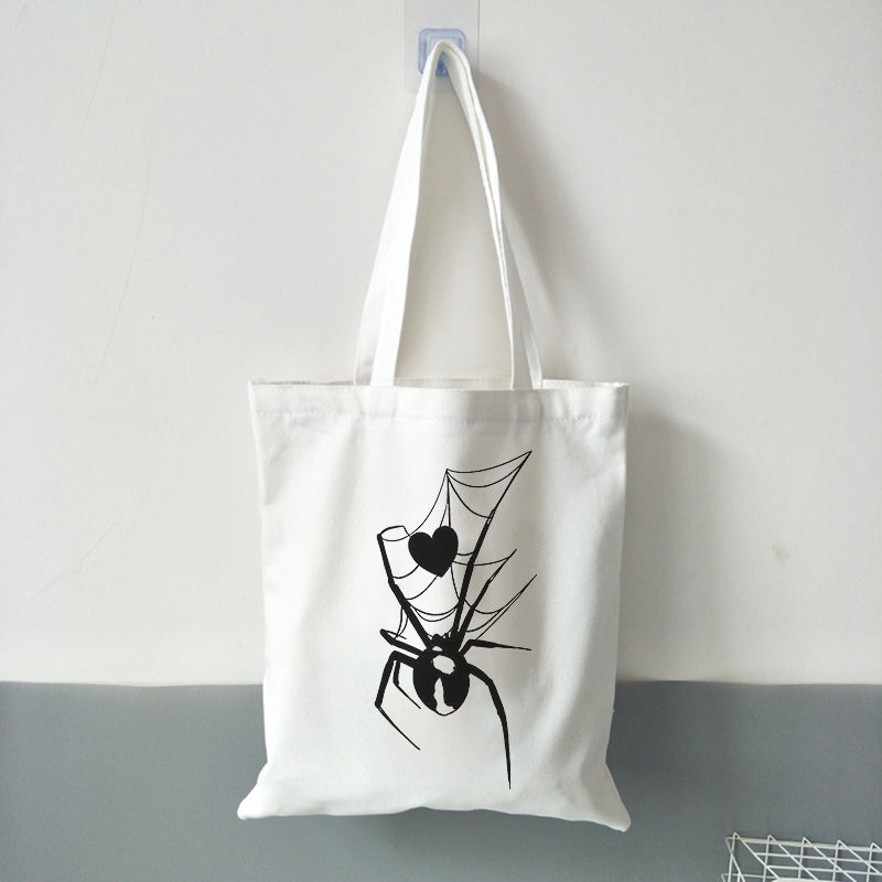 Spider Barbed Wire Canvas Shoulder Bag