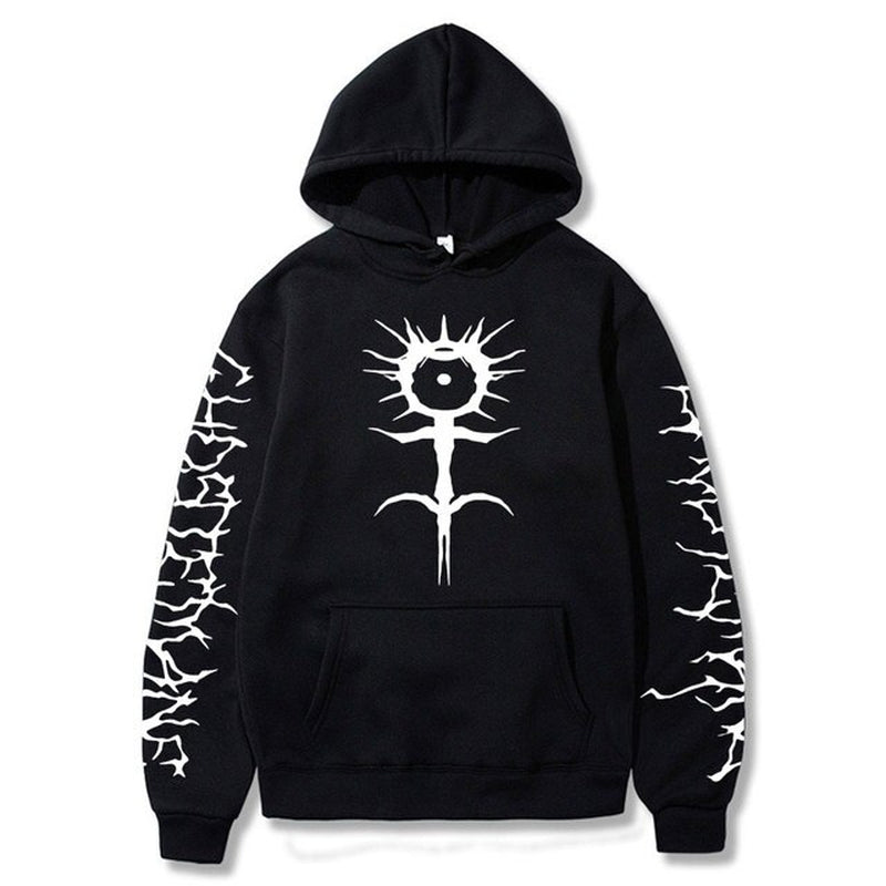 Ghostemane Tribal Text Sleeves Hoodie