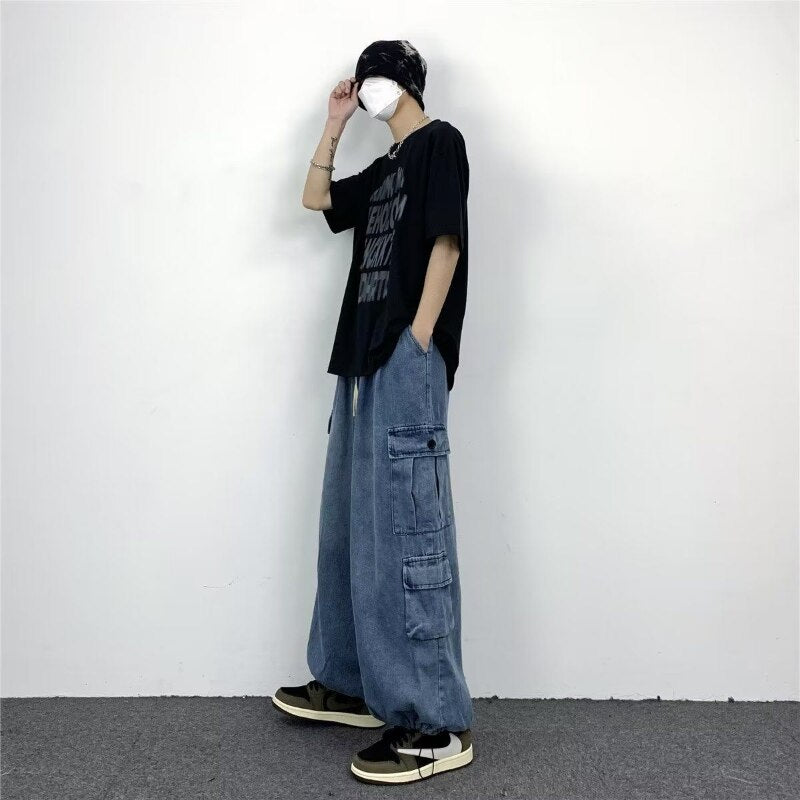 Cargo Baggy Wide-Leg Jeans