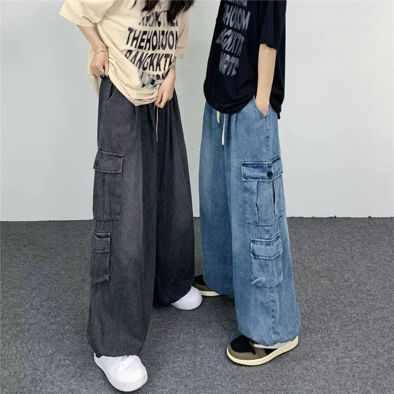 Cargo Baggy Wide-Leg Jeans