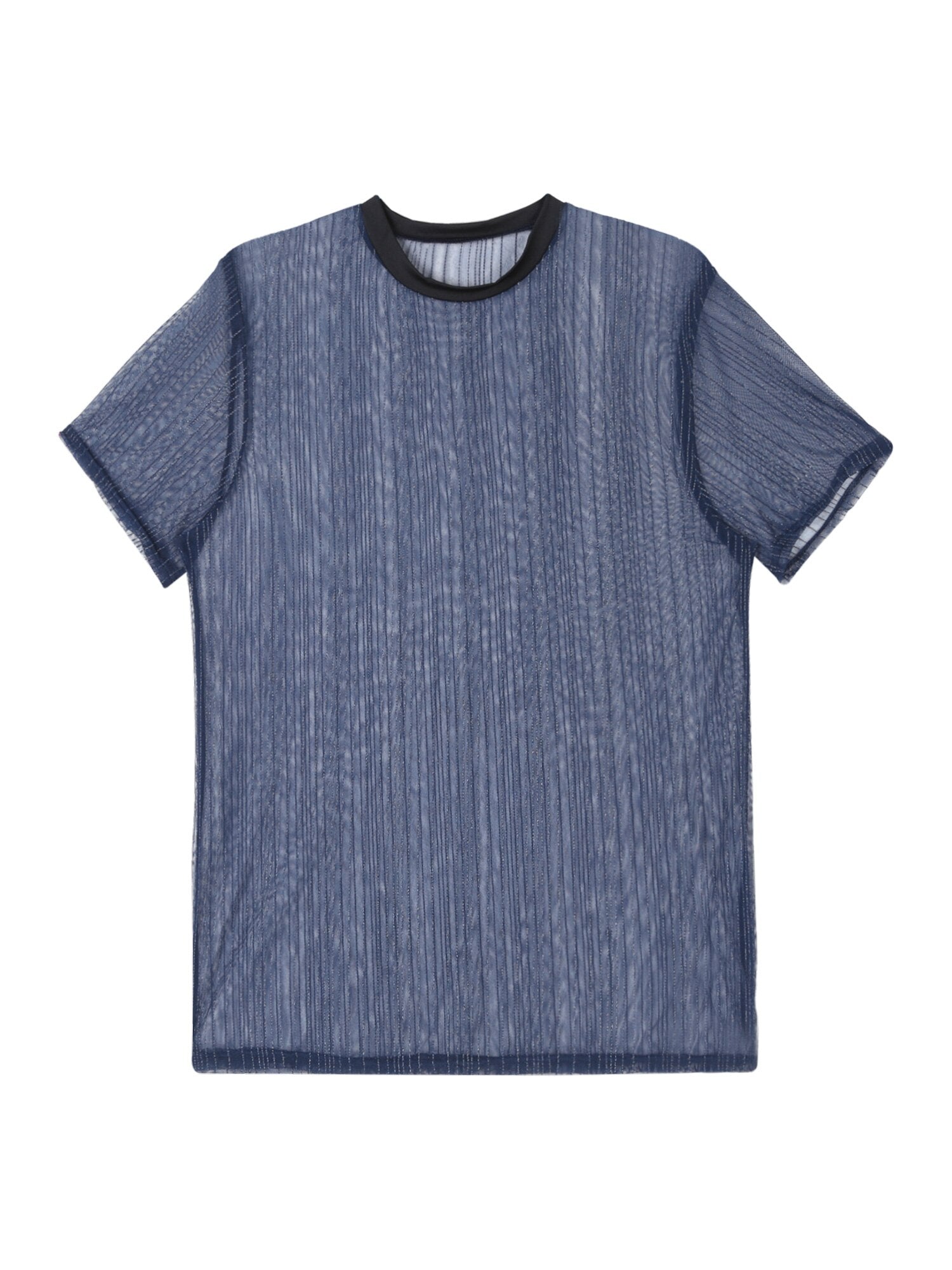 See-Through Glitter Stripes T-Shirt