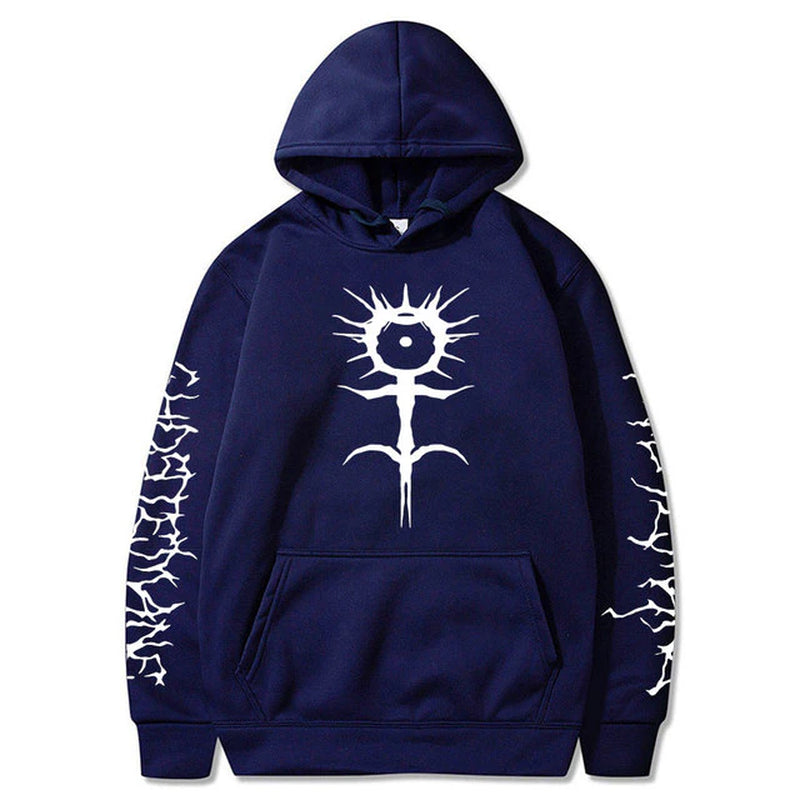 Ghostemane Tribal Text Sleeves Hoodie