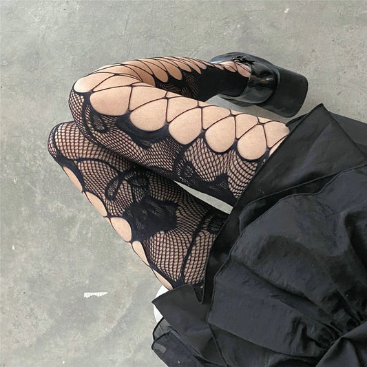 Roses Fishnet TIghts Stockings