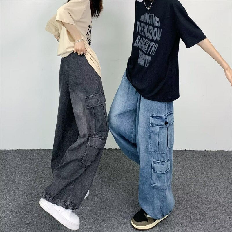 Cargo Baggy Wide-Leg Jeans