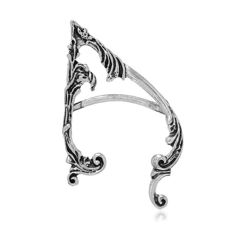 Punk Fairy Ear Cuff Earring Dark Elf Ear Clip No Piercing Earrings for Women Silver Color Goth Halloween Earcuff Jewelry Party