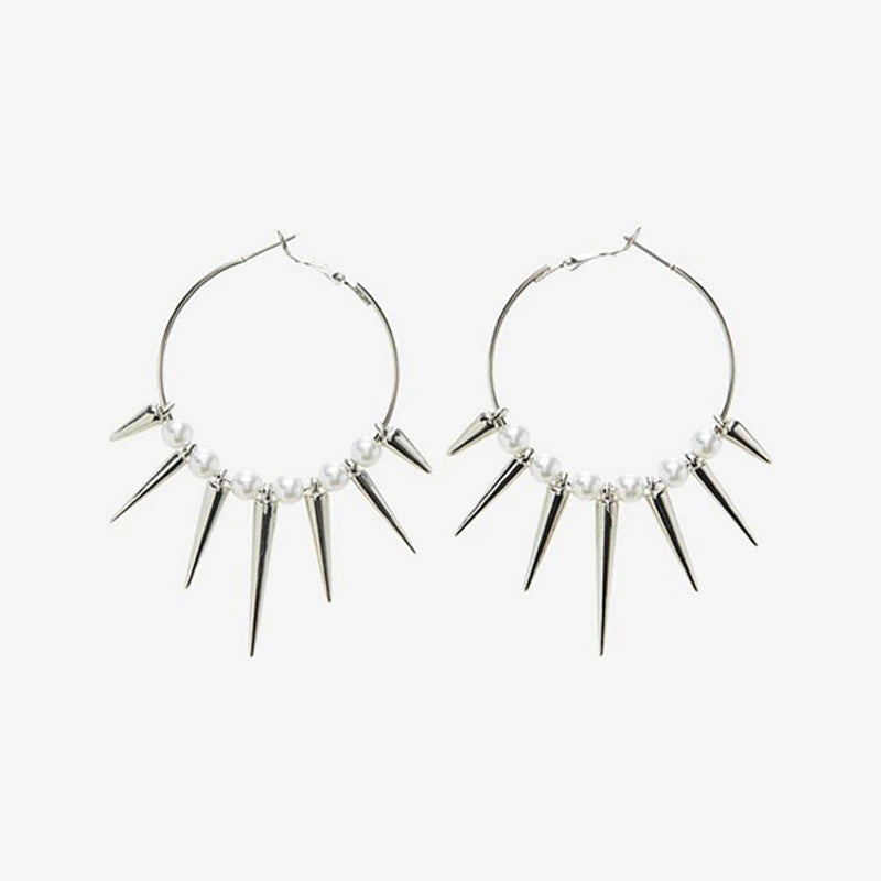 Spikes And Beads Earrings