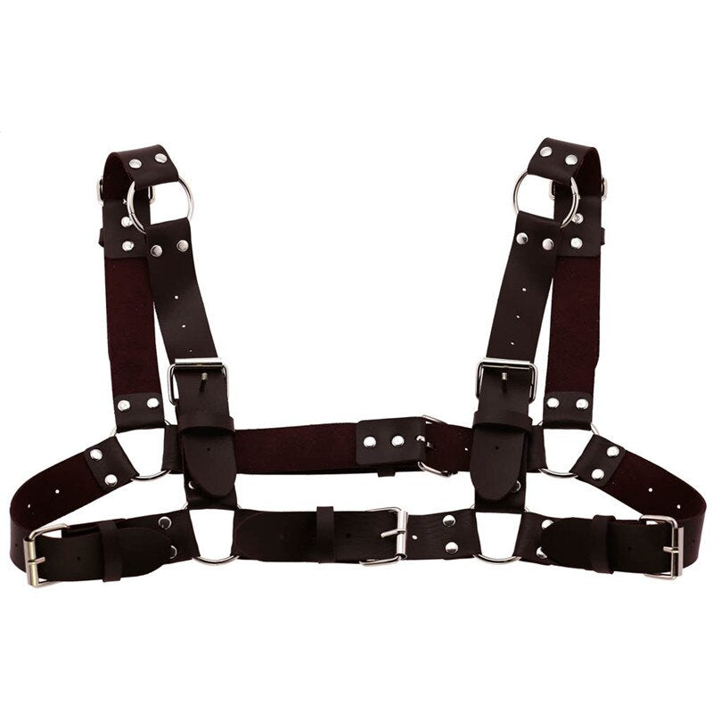 Shoulders And Chest Leather Harness